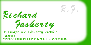 richard faskerty business card