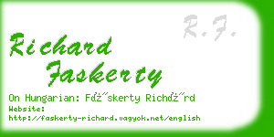 richard faskerty business card